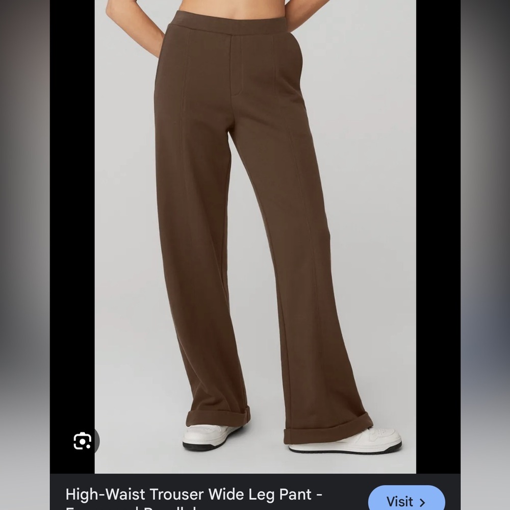Alo Yoga High-Waisted Wide Leg Trouser Sweatpants, Sz S, Black EUC